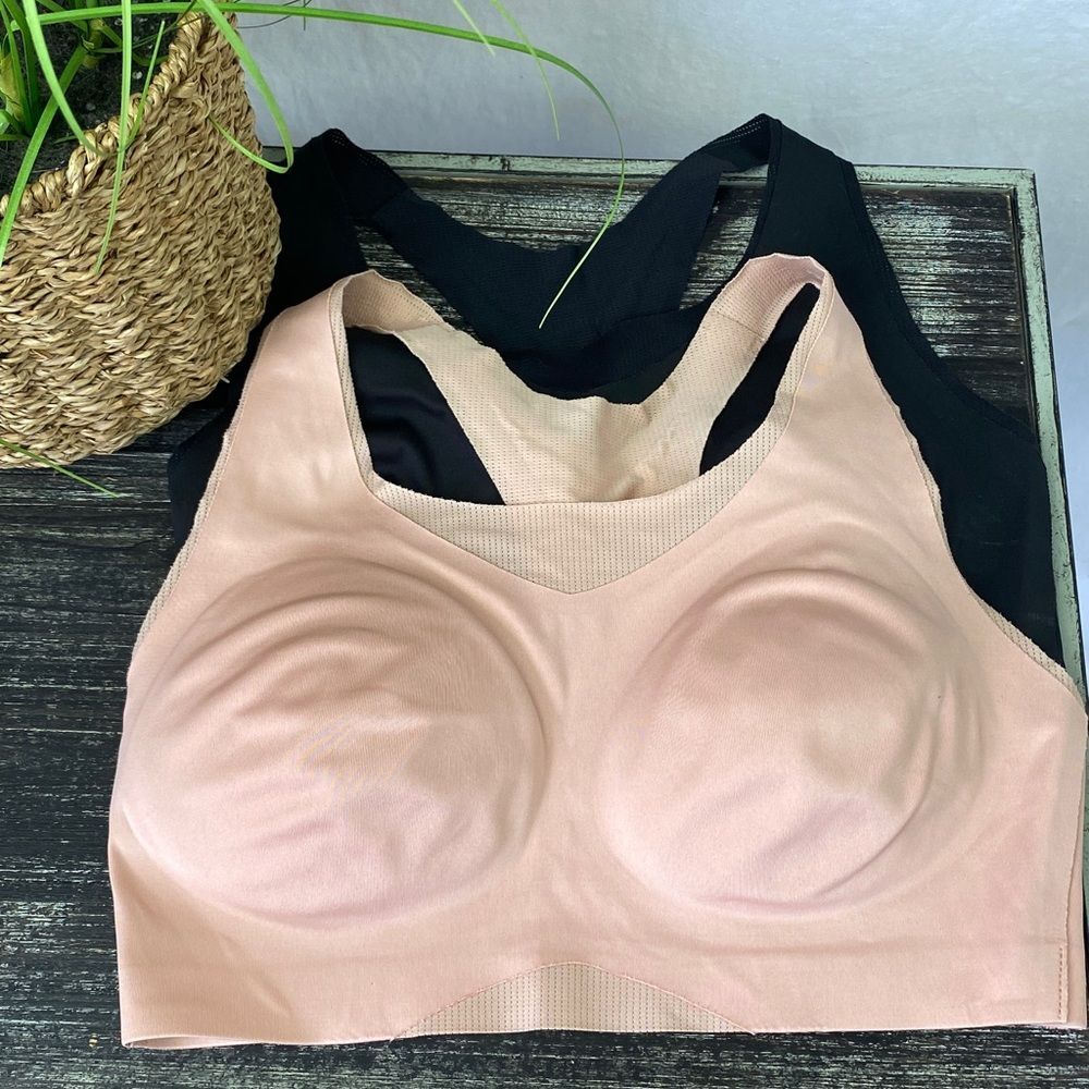 SOMA Set of 2 Black & Nude Bliss Performance Racerback Bras M